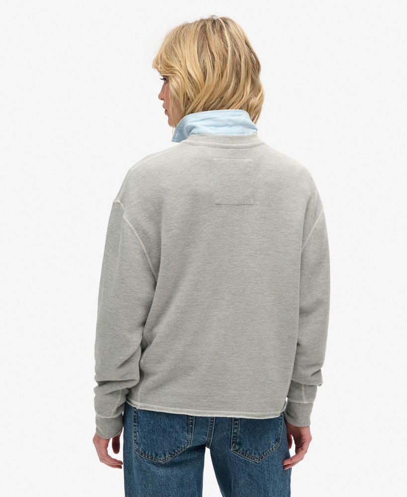 athletic essentials sweatshirt in grijs gemêleerd