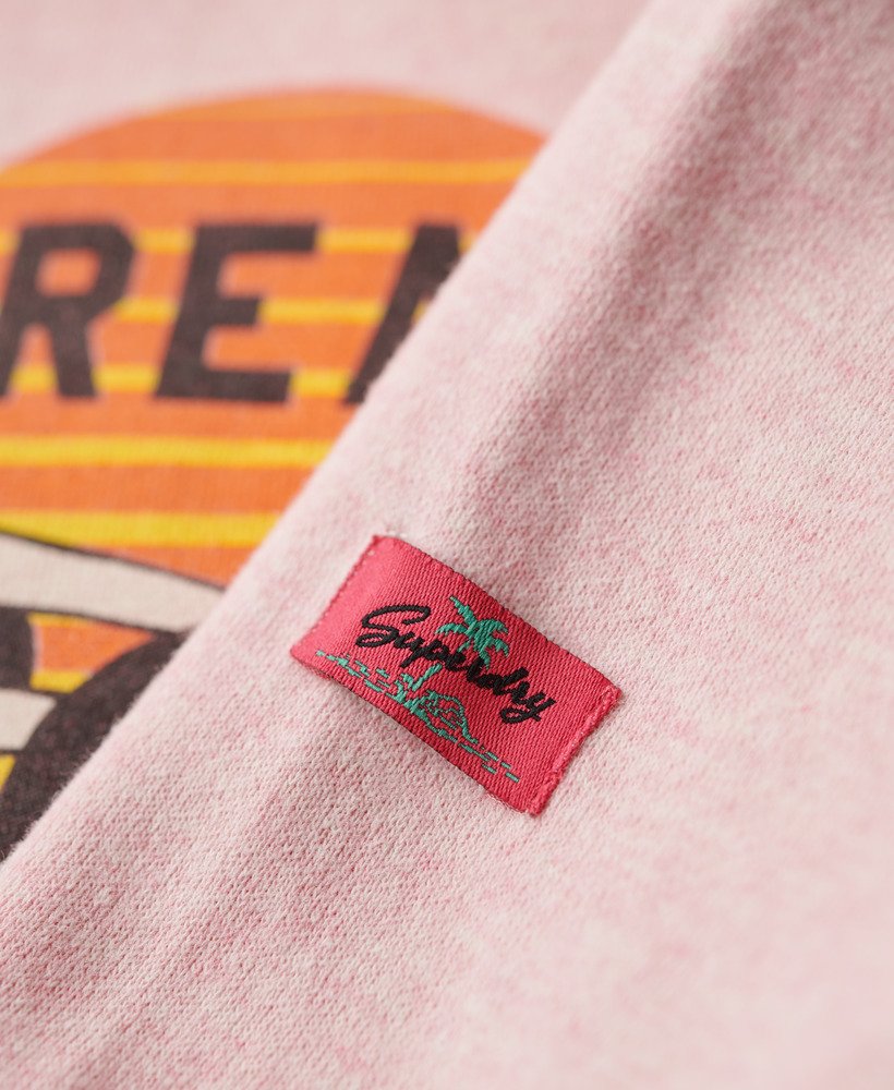 la graphic hoodie in somon pink marl
