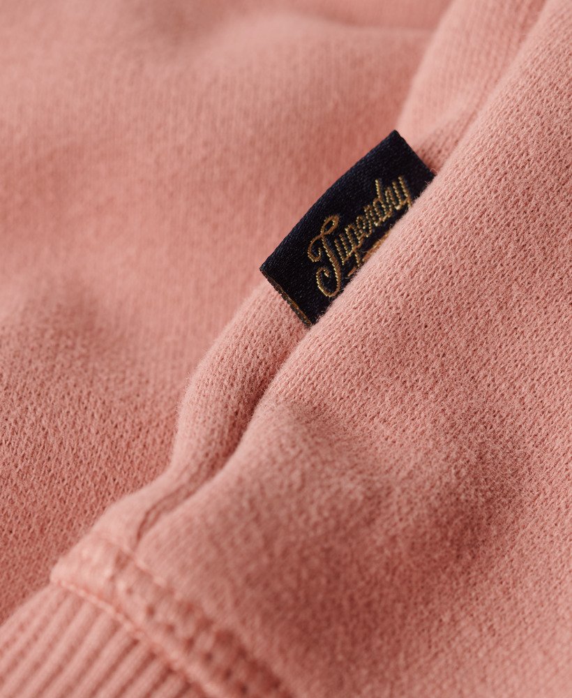 essentiële trui met halve rits in ash rose