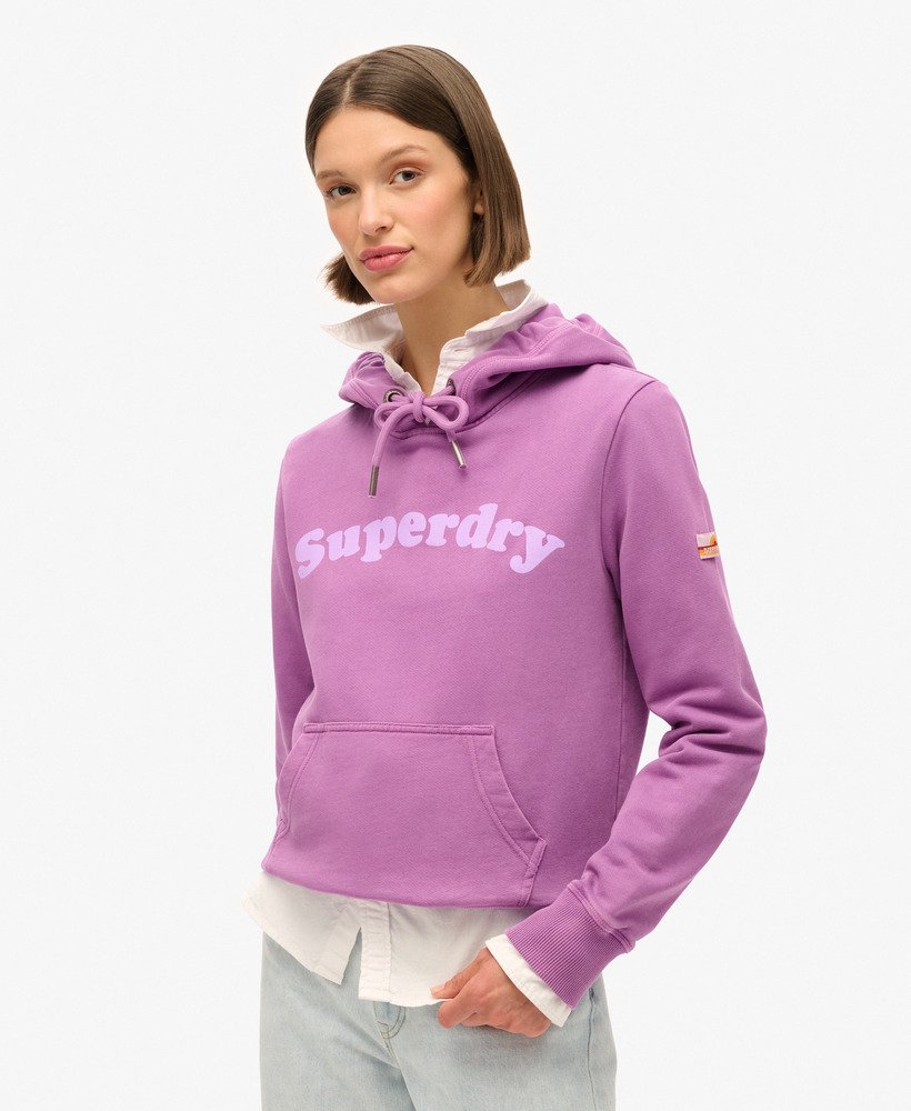 cooper tonal logo hoodie in dewberry