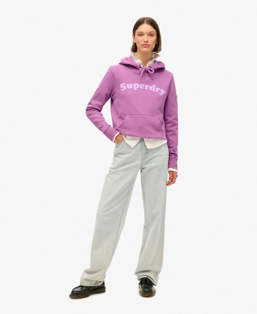 cooper tonal logo hoodie in dewberry