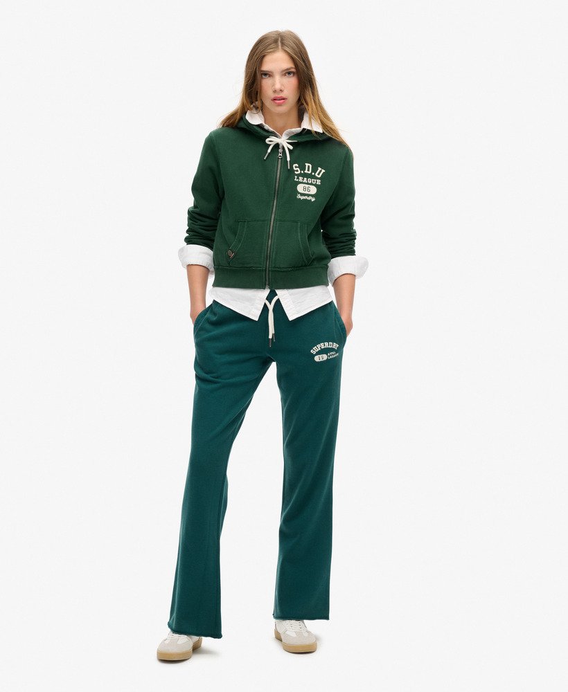 athletic essentials relaxed crop zip-hoodie in email green