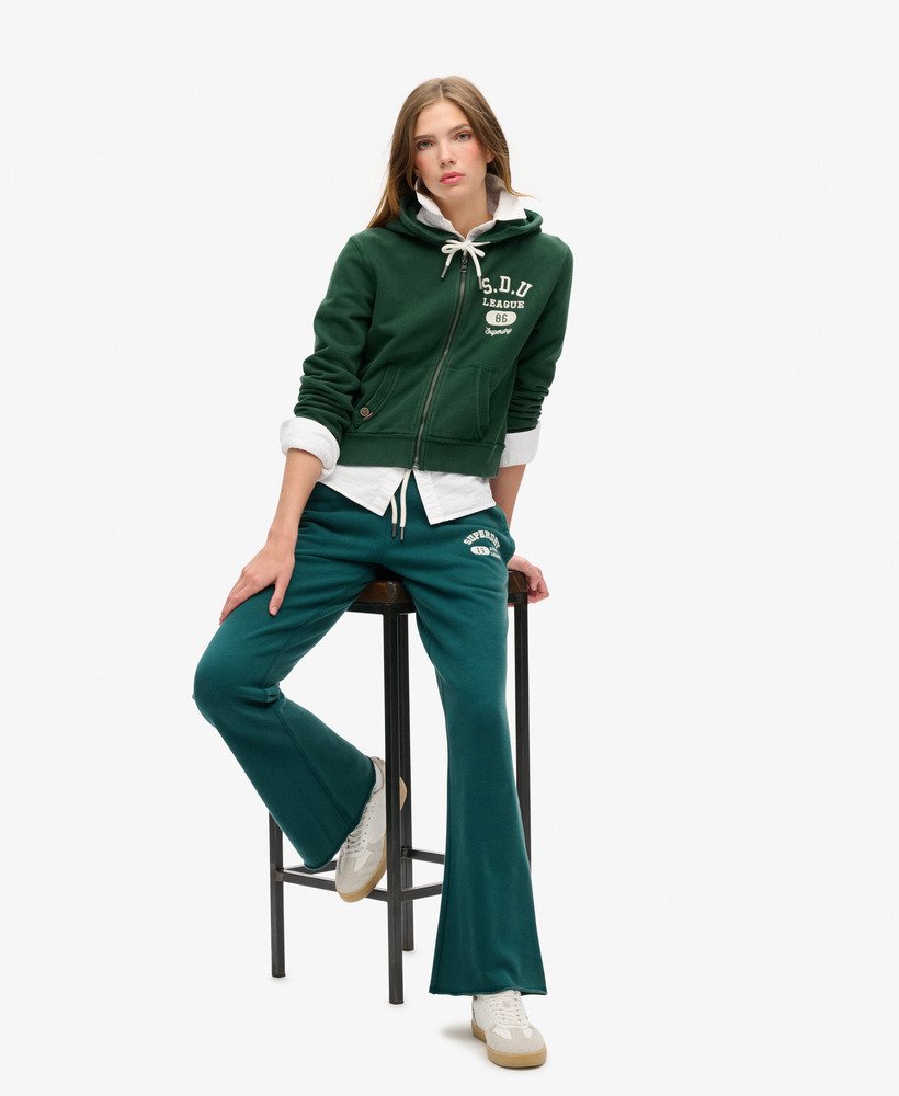athletic essentials relaxed crop zip-hoodie in email green