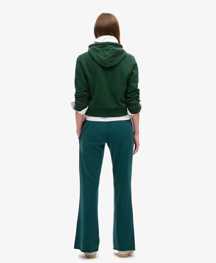 athletic essentials relaxed crop zip-hoodie in email green