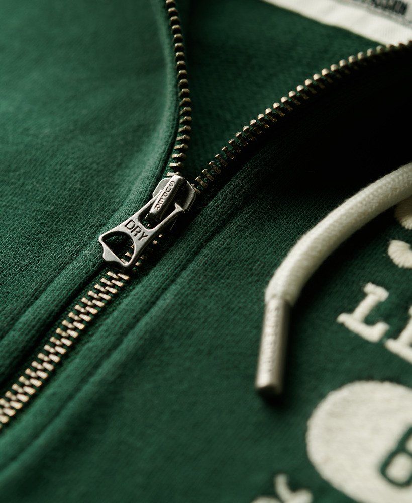 athletic essentials relaxed crop zip-hoodie in email green