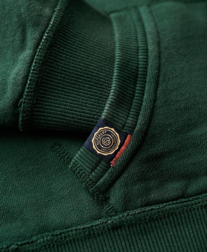 athletic essentials relaxed crop zip-hoodie in email green