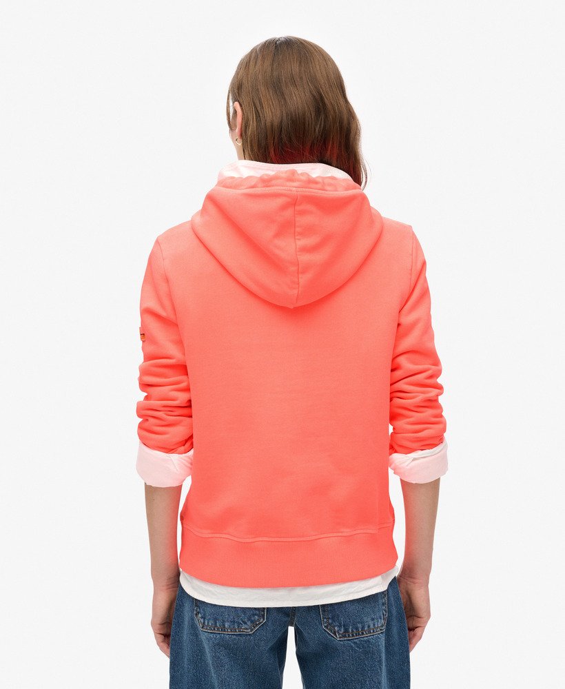 cooper tonal logo hoodie in pastelline coral