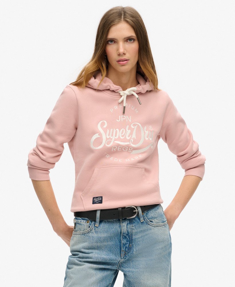premium script entry hoodie in zachtroze