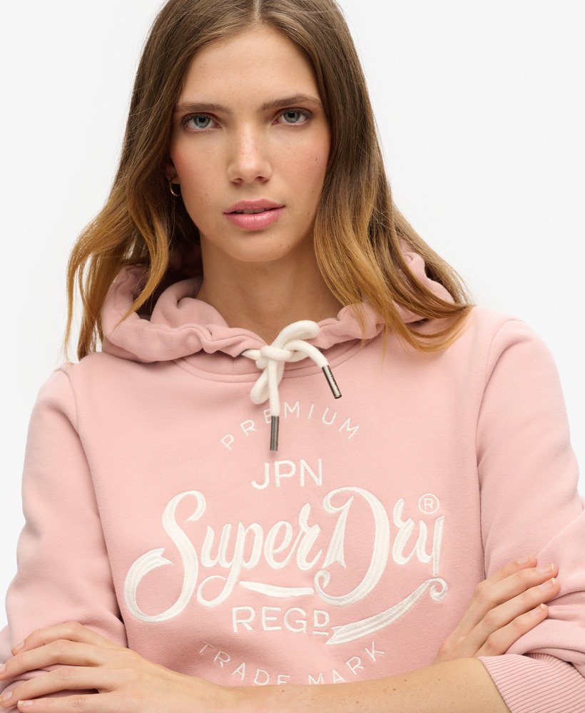 premium script entry hoodie in zachtroze