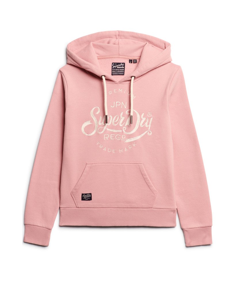 premium script entry hoodie in zachtroze