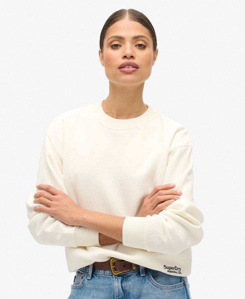 essential logo sweatshirt in off white