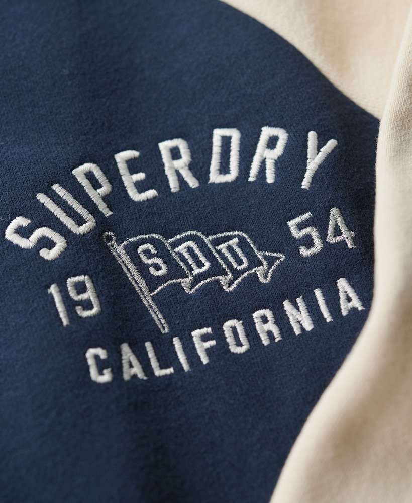 college script graphic jersey bomberjack in atlantic navy