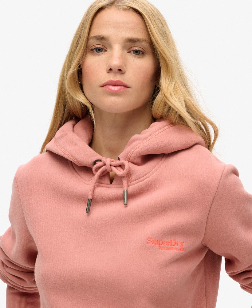 essential logo hoodie in ash rose
