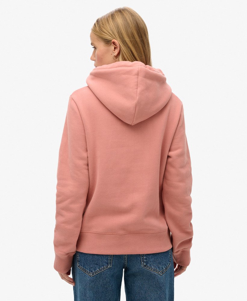 essential logo hoodie in ash rose