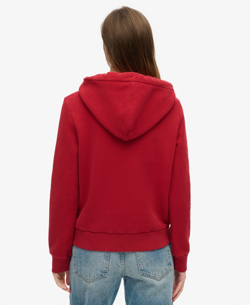 hoodie met tattoo-scriptprint in red dahlia-stijl