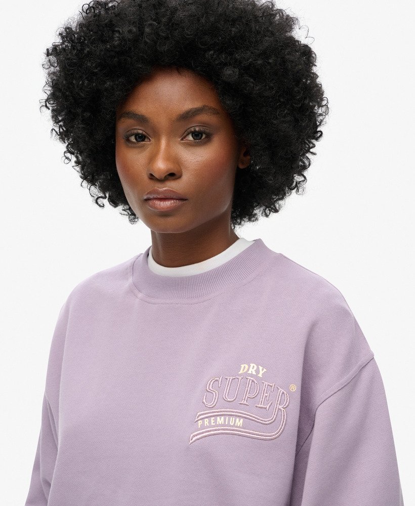 luxe metallic losvallend sweatshirt in brassica lilac