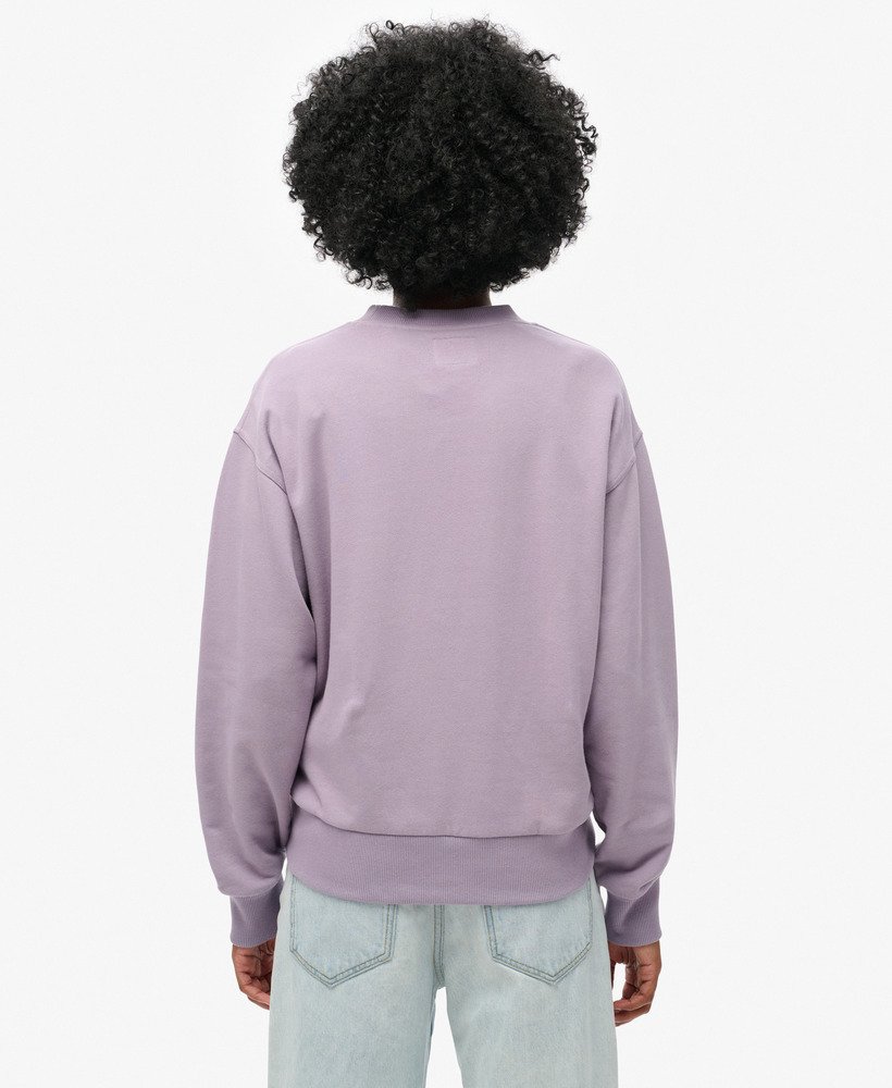 luxe metallic losvallend sweatshirt in brassica lilac