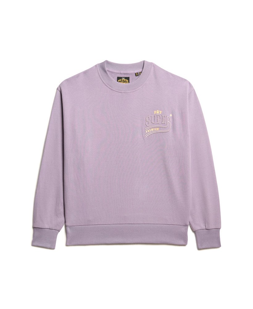 luxe metallic losvallend sweatshirt in brassica lilac
