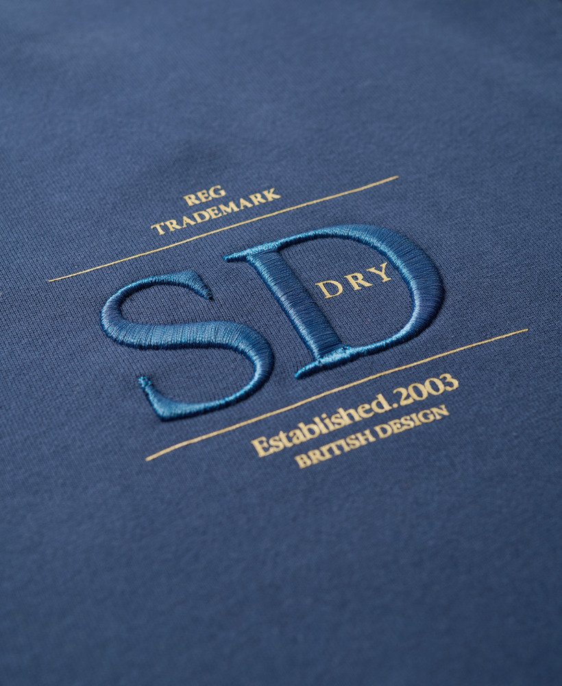 luxe metallic losvallend sweatshirt in sargasso zeeblauw