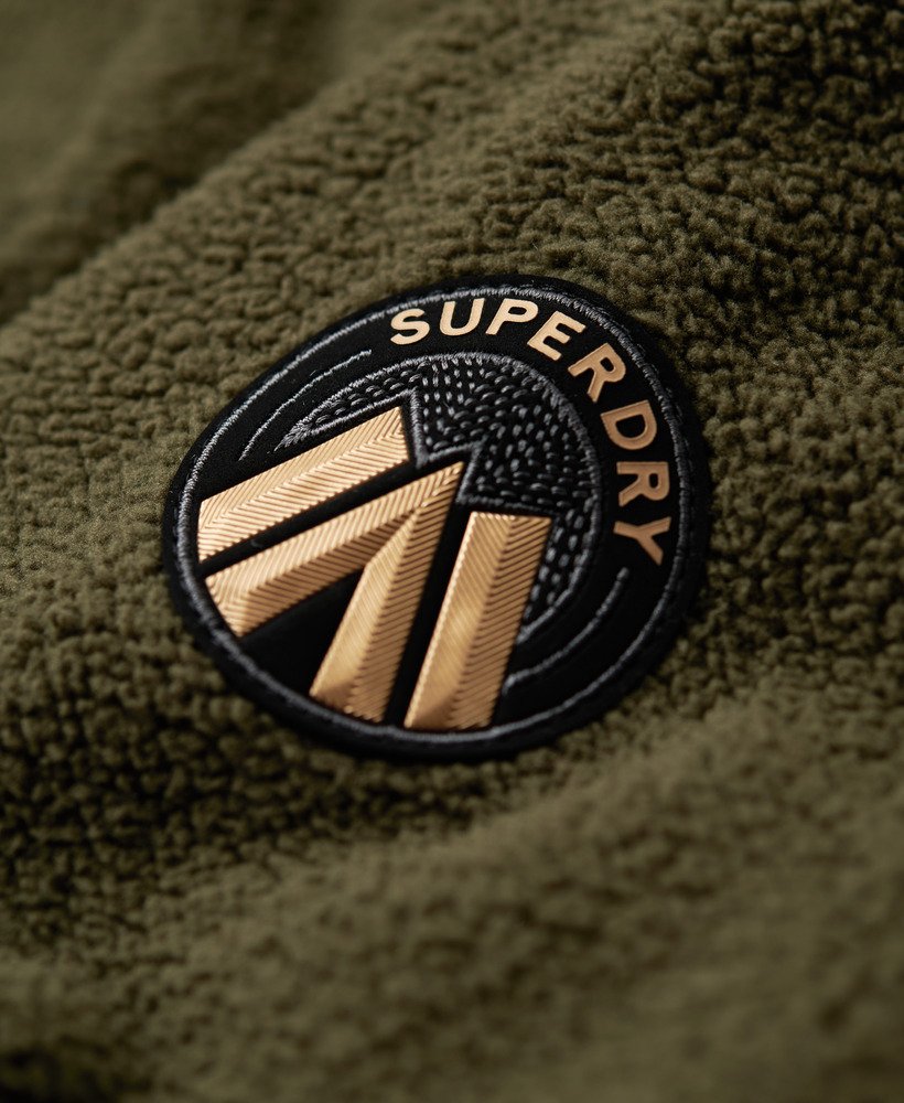 sport tech sherpa henley-sweatshirt in legergroen army khaki