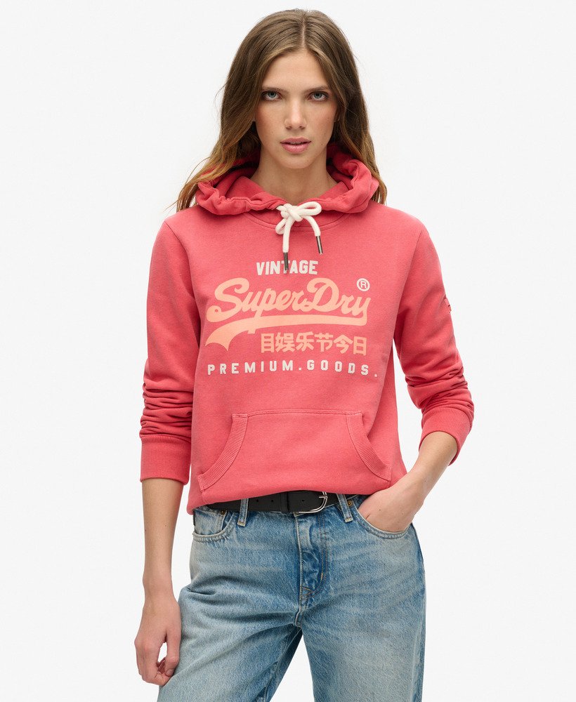 hoodie met reliëfprint in soda pop red marl.