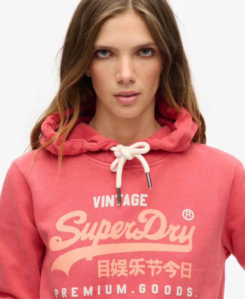 hoodie met reliëfprint in soda pop red marl.
