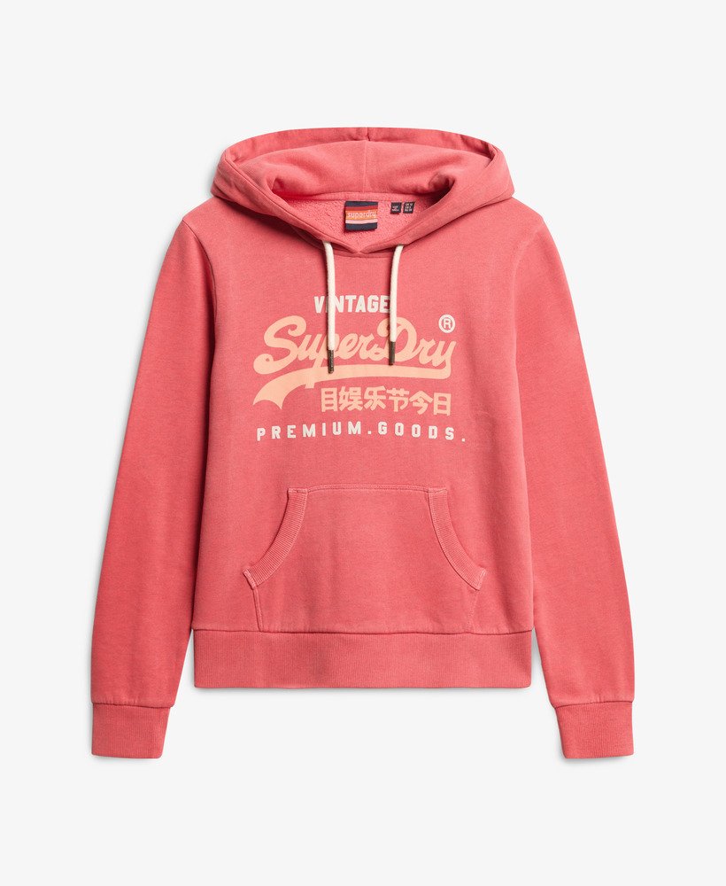 hoodie met reliëfprint in soda pop red marl.