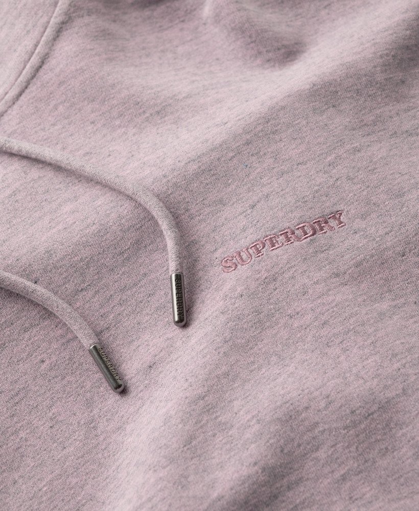 essential logo overdyed hoodie in poederroze