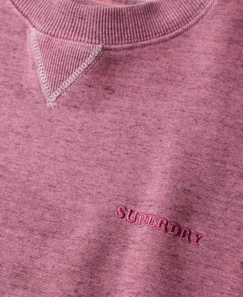 essential logo overdyed sweatshirt in shocking pink