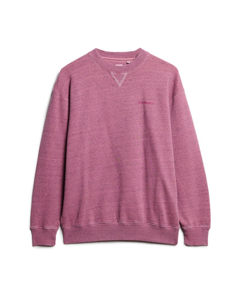 essential logo overdyed sweatshirt in shocking pink