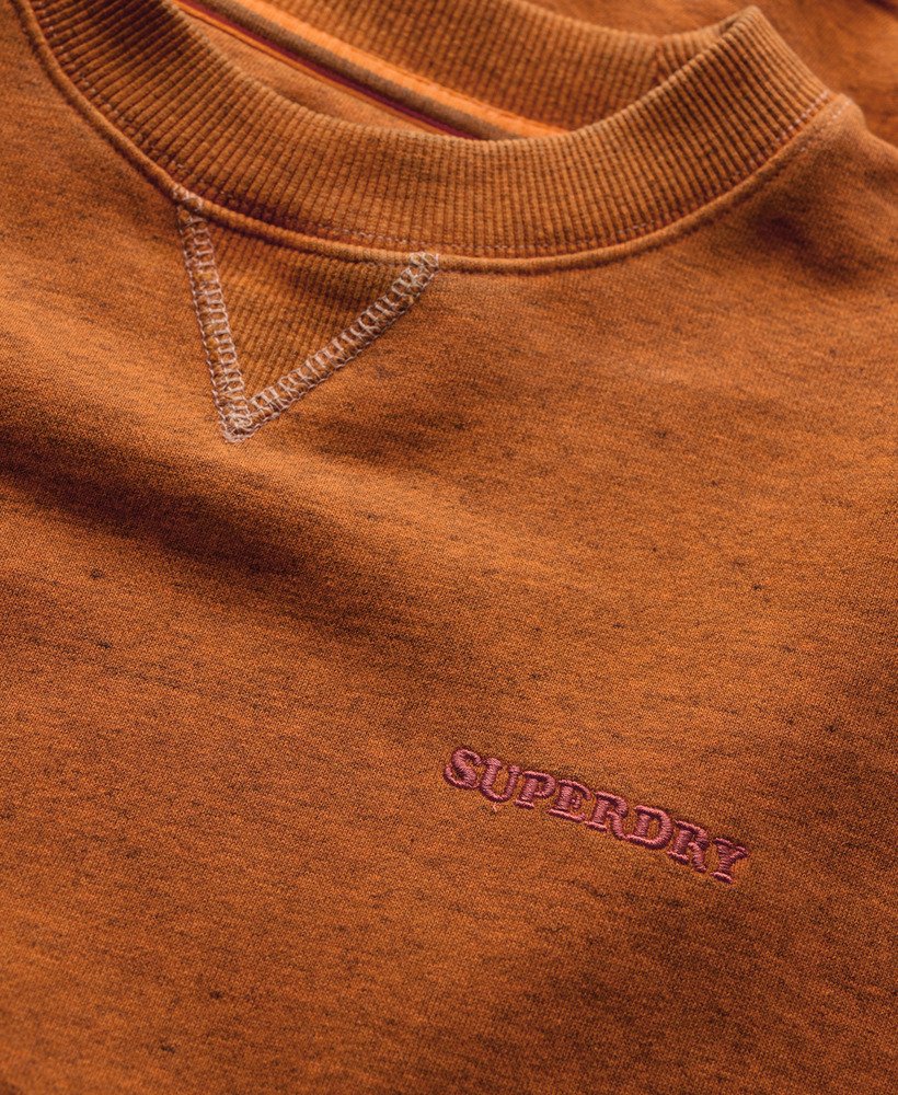 essential logo overdyed sweatshirt in denver orange