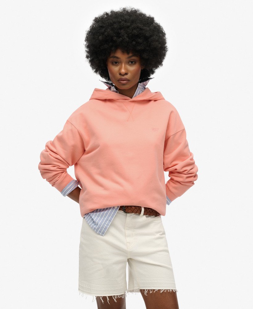 studios hoodie in perzik-amberroze