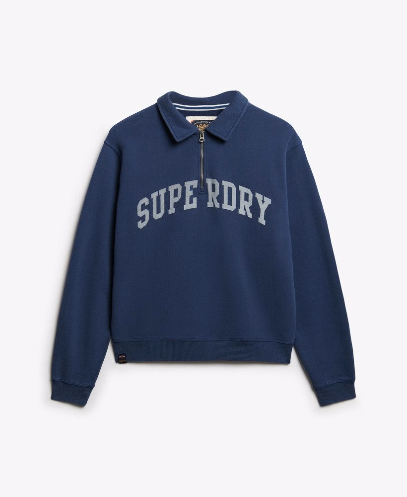 Athletic Essentials sweatshirt met kraag en halve rits