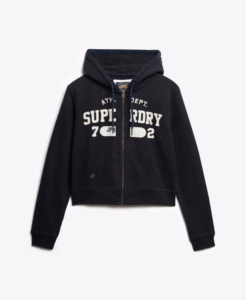Athletic Essentials Relaxed Cropped Zip Hoodie