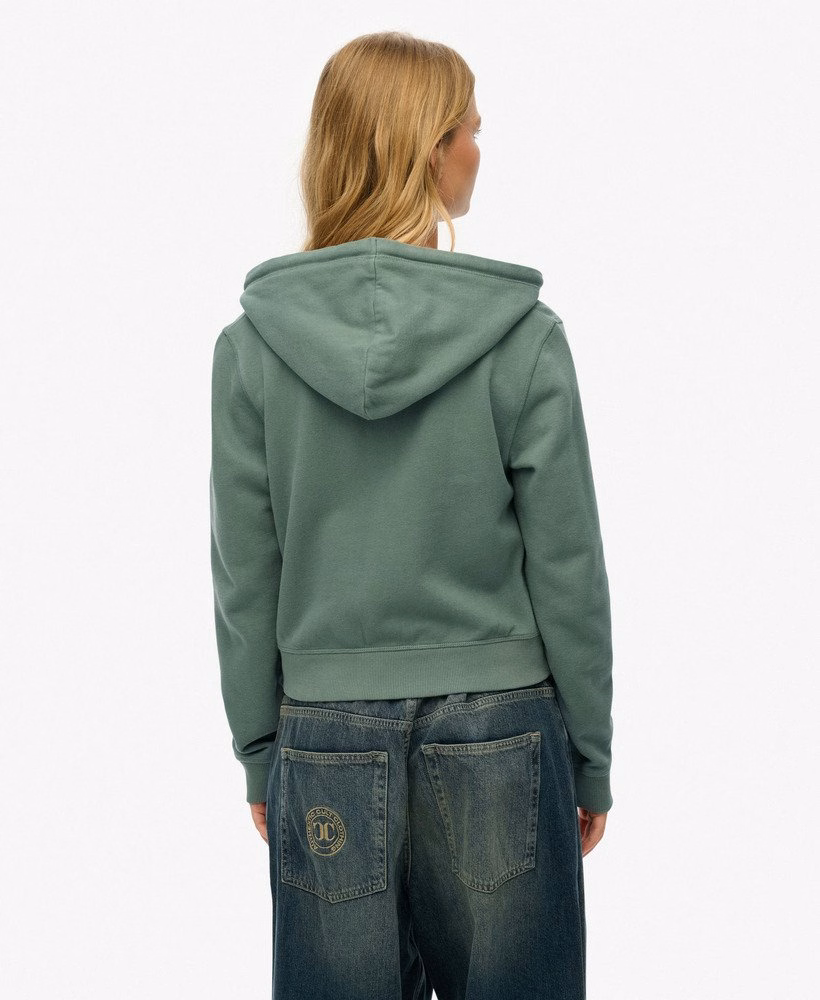 Athletic Essentials tonale cropped hoodie met rits