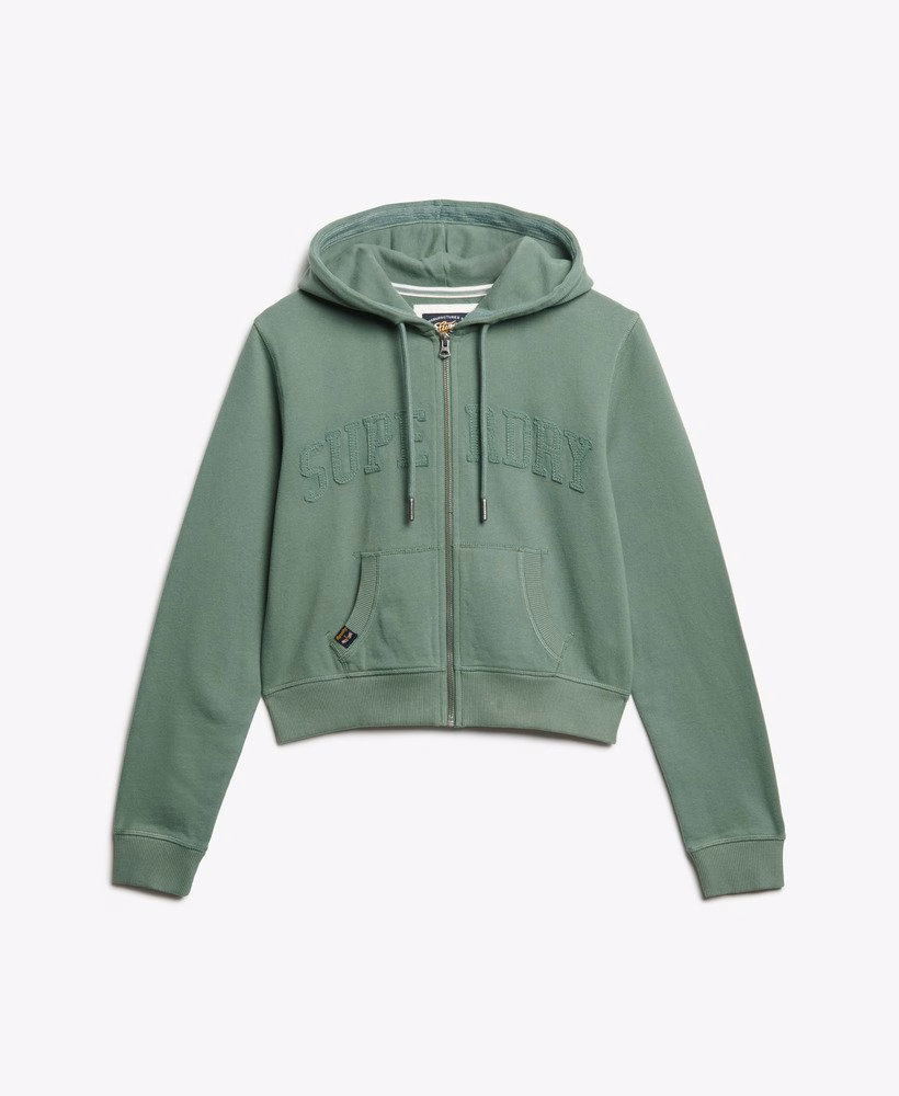 Athletic Essentials tonale cropped hoodie met rits