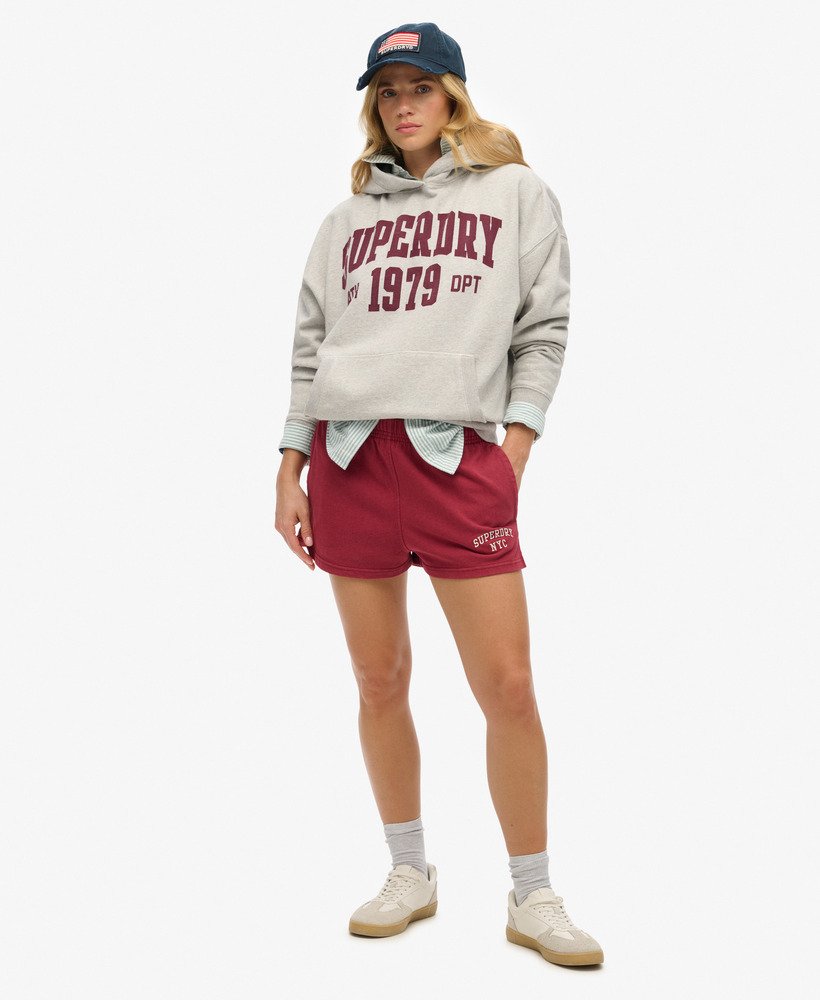 athletic essentials relaxed hoodie in glacier grey marl