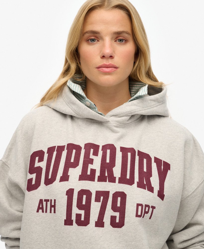 athletic essentials relaxed hoodie in glacier grey marl