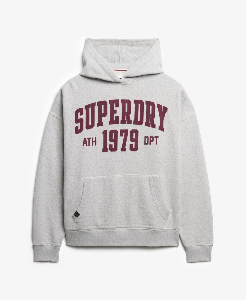 athletic essentials relaxed hoodie in glacier grey marl