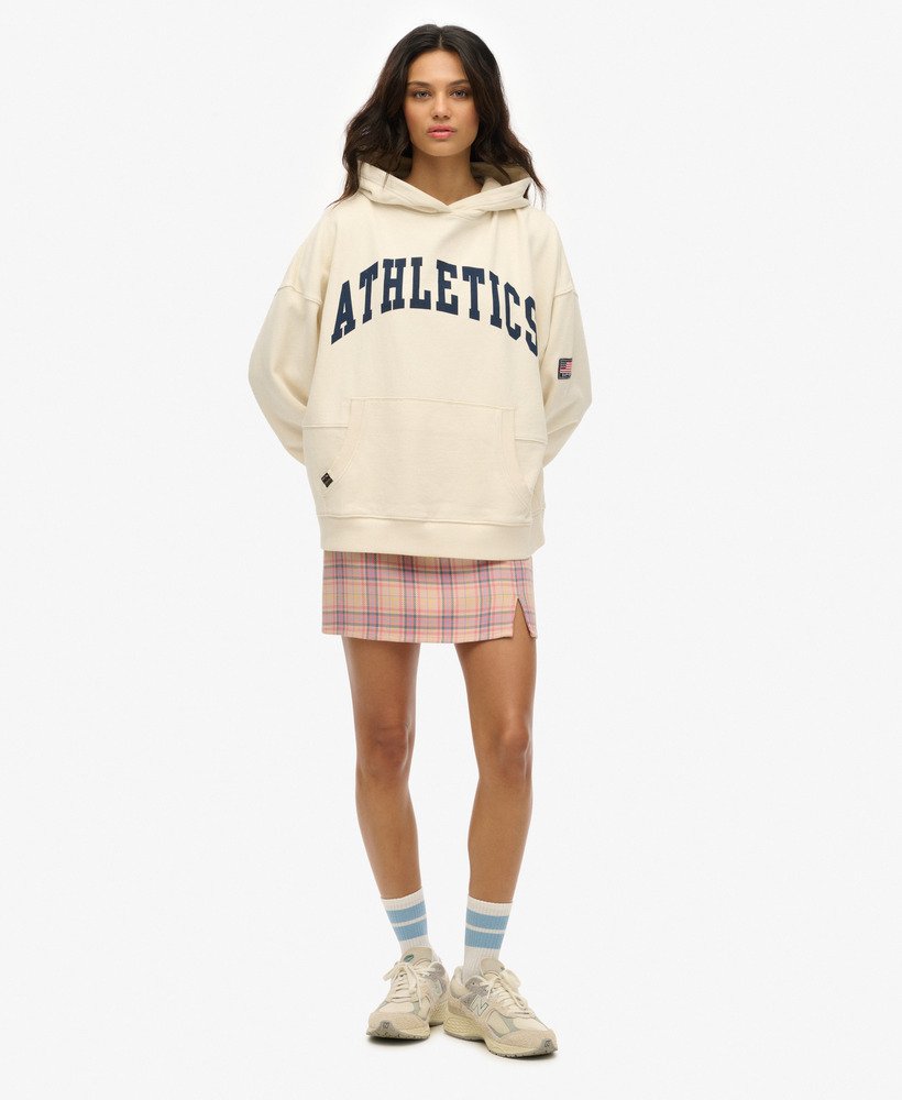 athletic essentials relaxed hoodie in desert bone off white