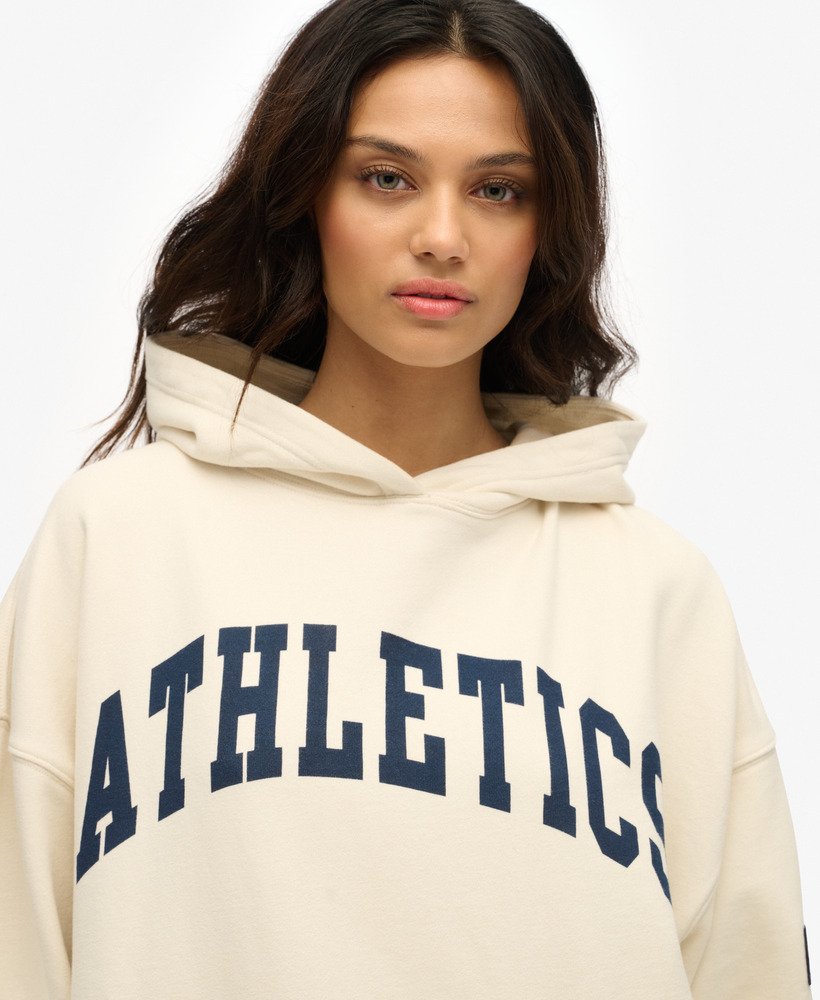 athletic essentials relaxed hoodie in desert bone off white