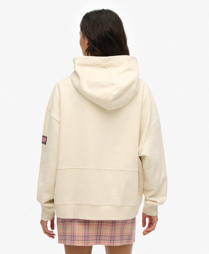 athletic essentials relaxed hoodie in desert bone off white