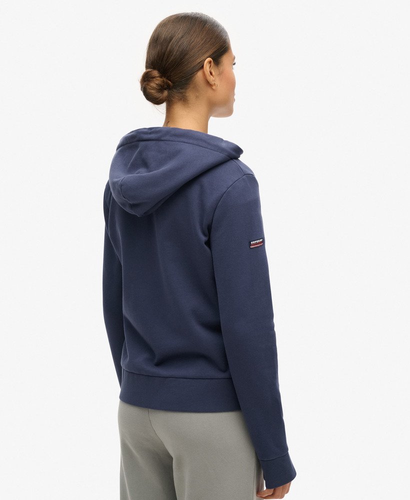 effen hoodie met rits in lauren navy