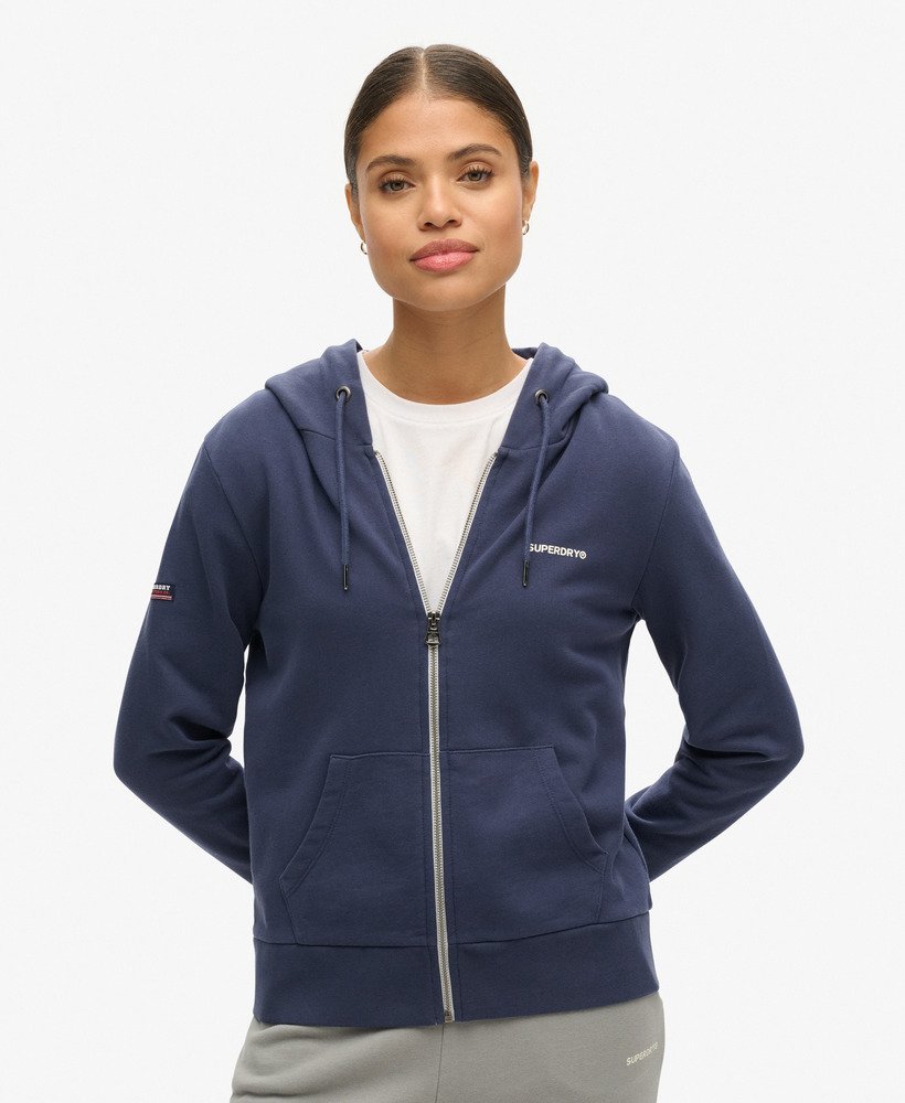 effen hoodie met rits in lauren navy