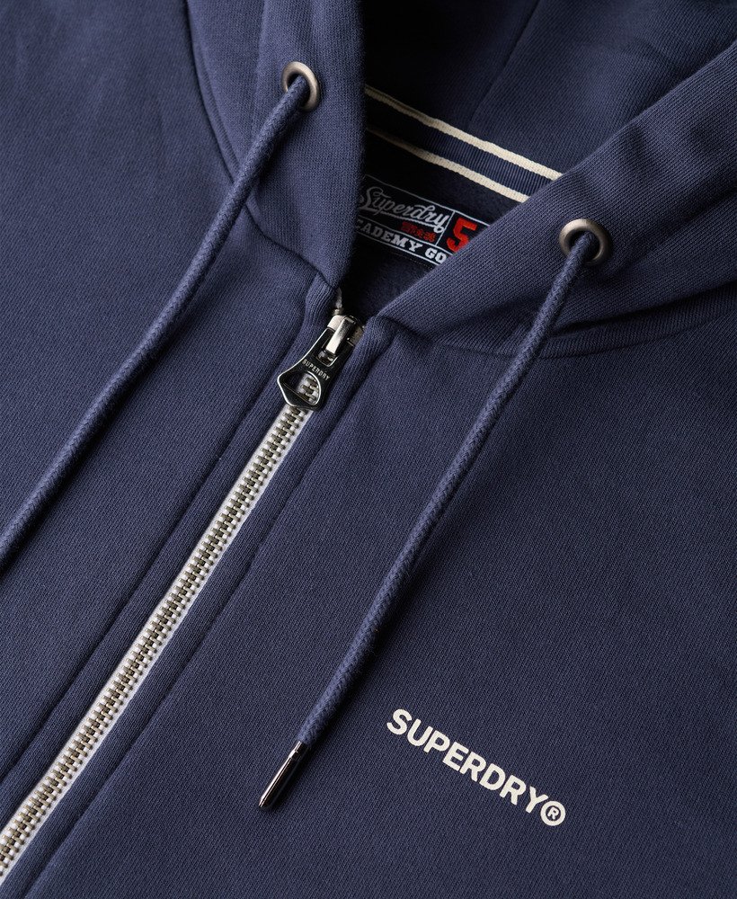 effen hoodie met rits in lauren navy