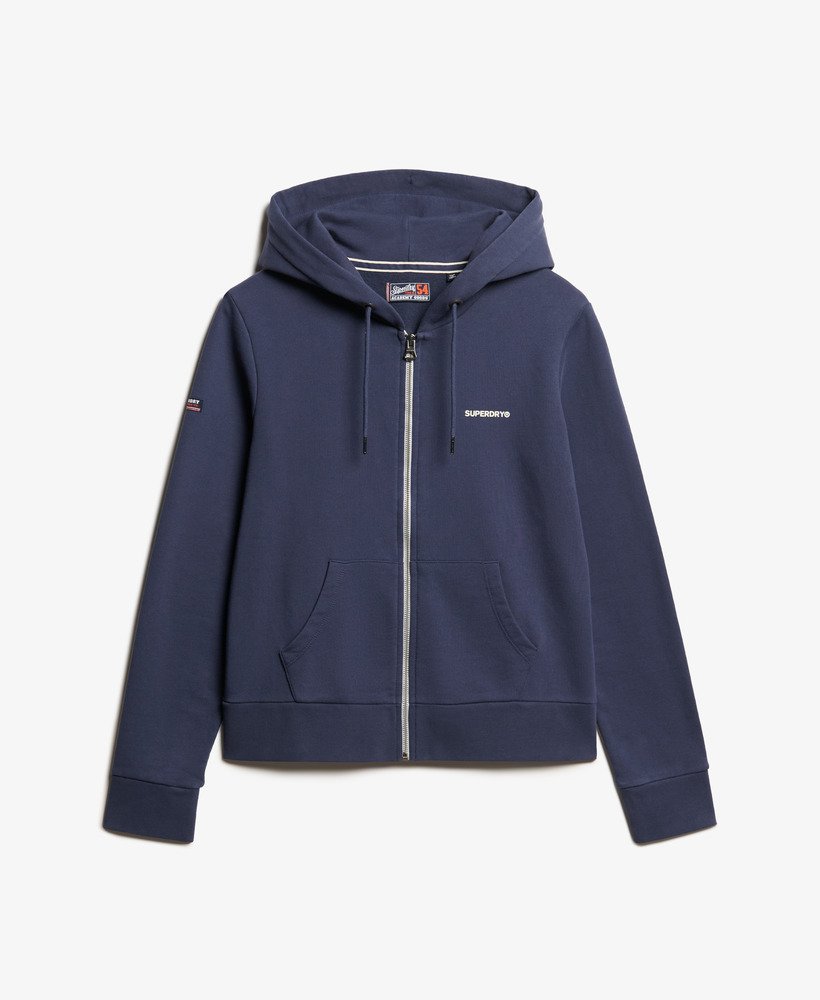 effen hoodie met rits in lauren navy