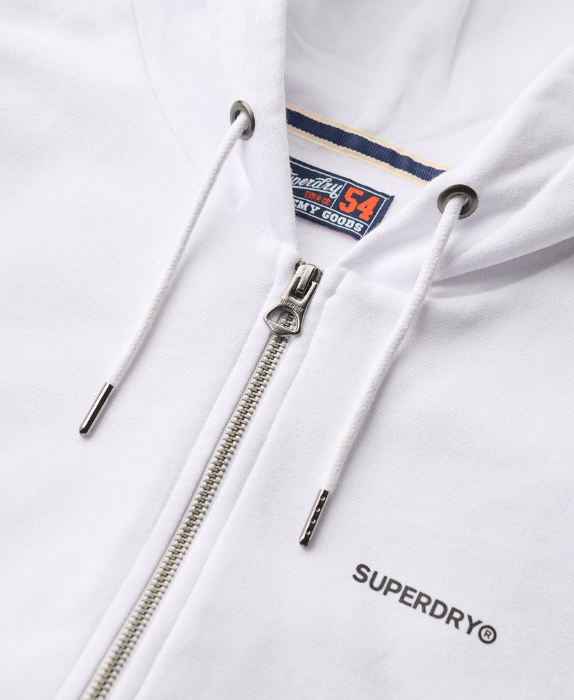 effen hoodie met rits in optic