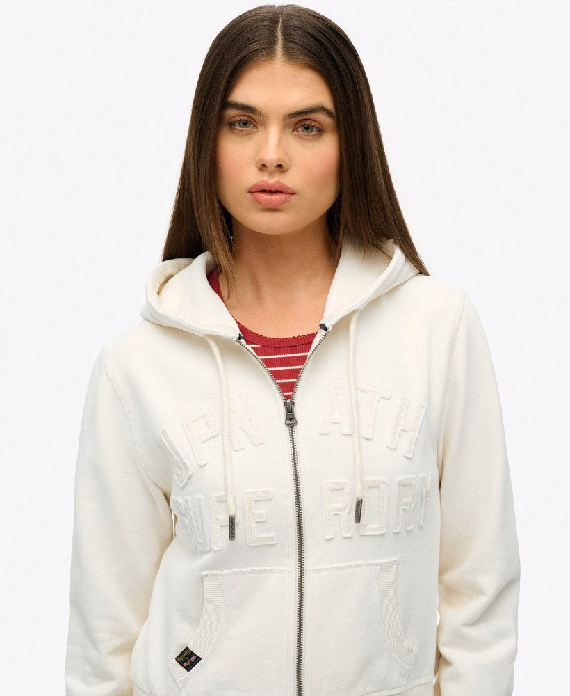 Athletic Essentials tonale cropped hoodie met rits