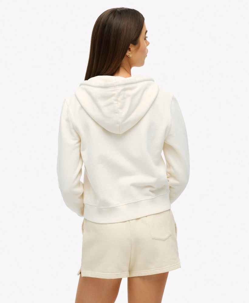 Athletic Essentials tonale cropped hoodie met rits