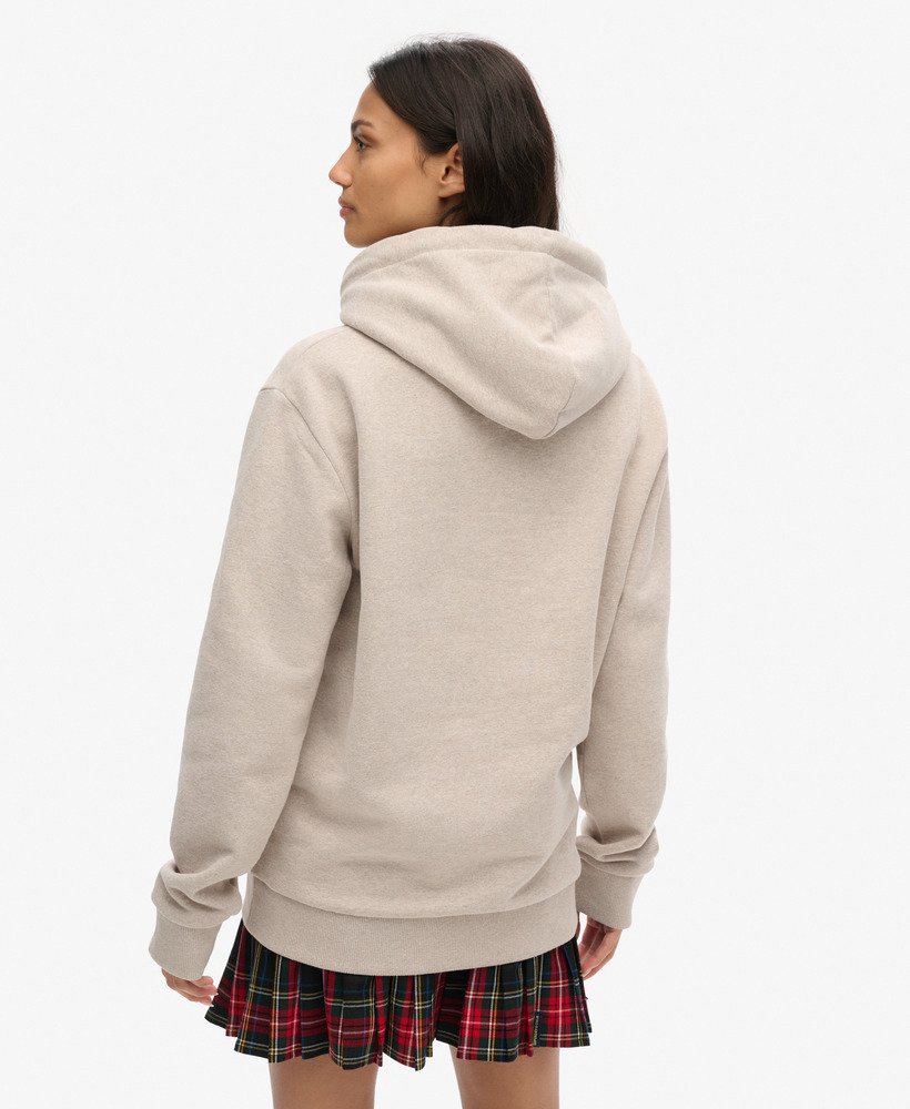oversized outdoor hoodie met grafische print in lavin beige marl.